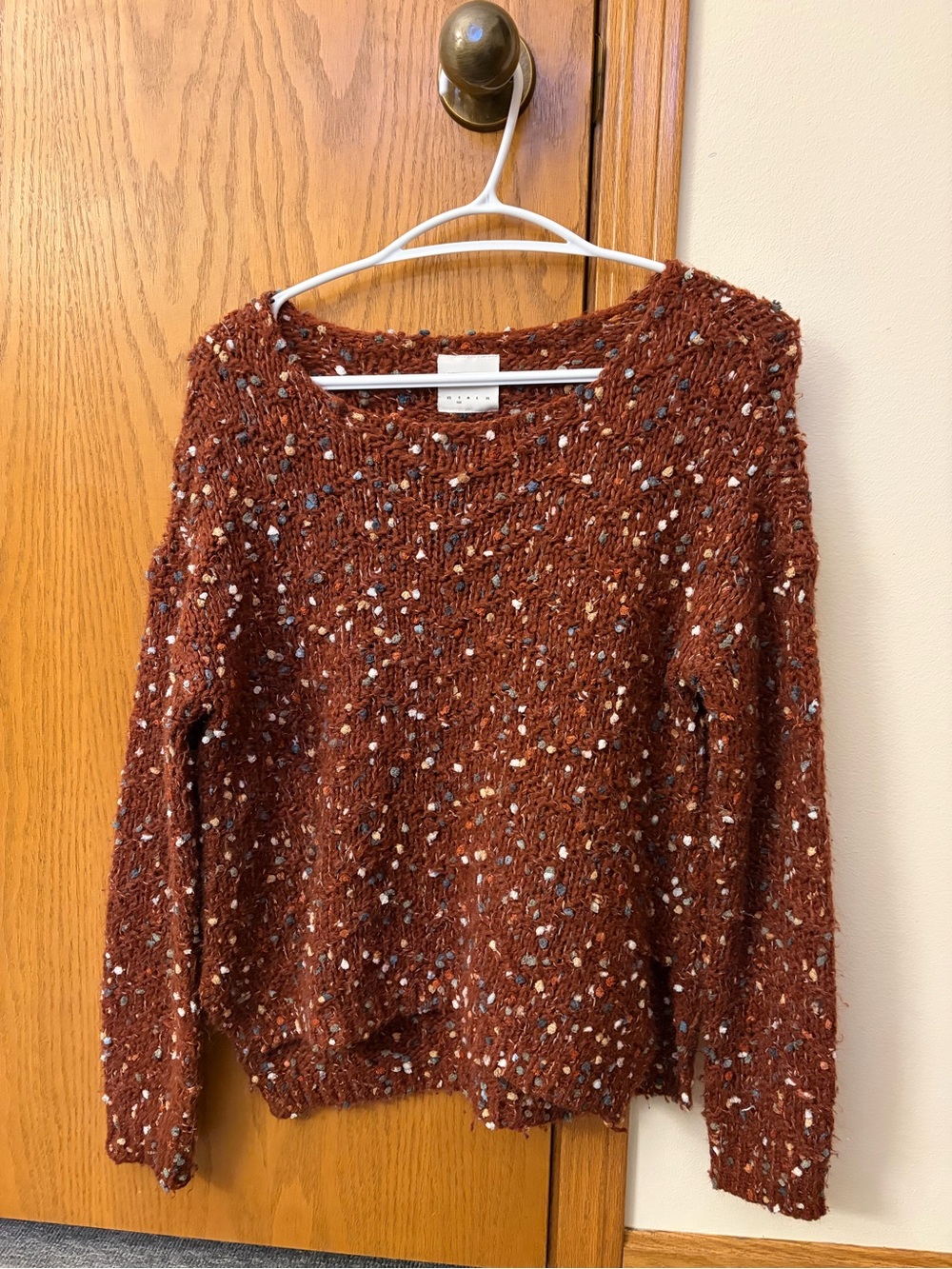 Vero Moda Rust Speckled Crewneck Sweater